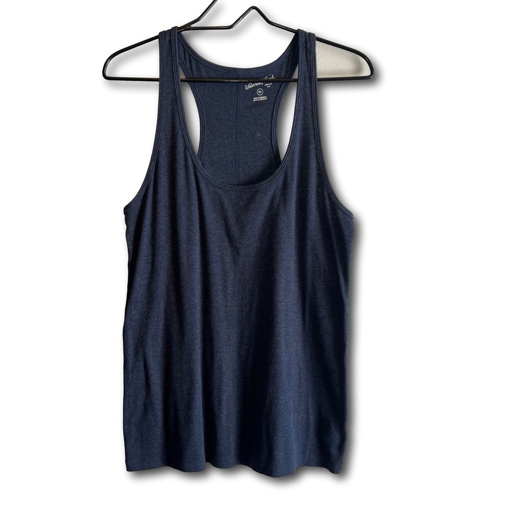 Universal Thread Women's Navy Blue Ribbed Tank Top Size 2XL Workout Layers